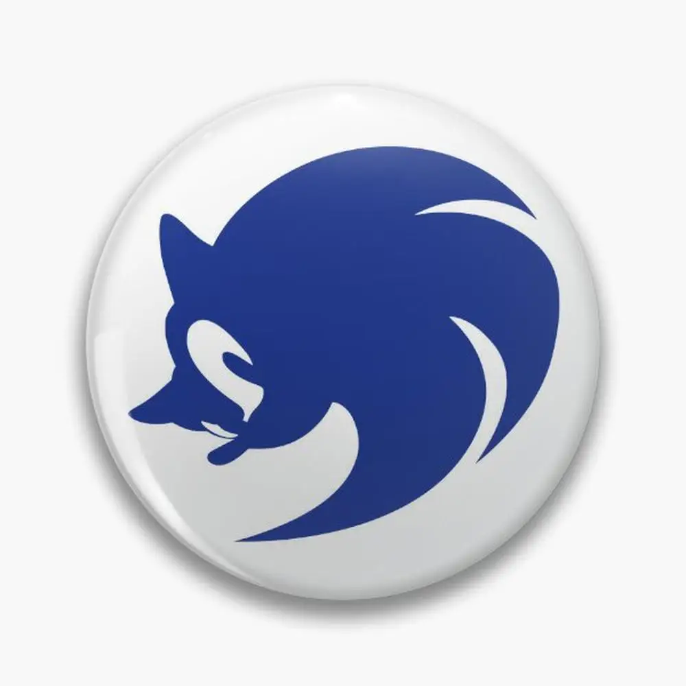 Modern Sonic Icon Blue Pin Buttons Brooches Pin Jewelry Accessory Customize Brooch Fashion Lapel Badges