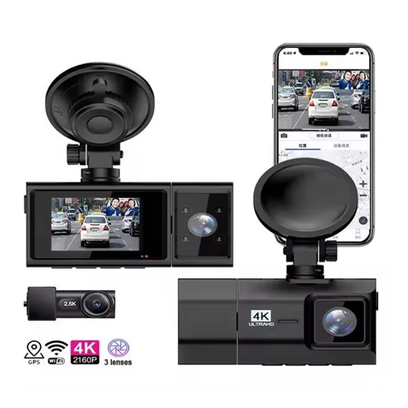 2025 رائجة البيع 4K 2 بوصة IPS كاميرا سيارة داش مع HD للرؤية الليلية جهاز تسجيل فيديو رقمي للسيارات واي فاي داش كاميرا للسيارة الصندوق الأسود G-الاستشعار #1