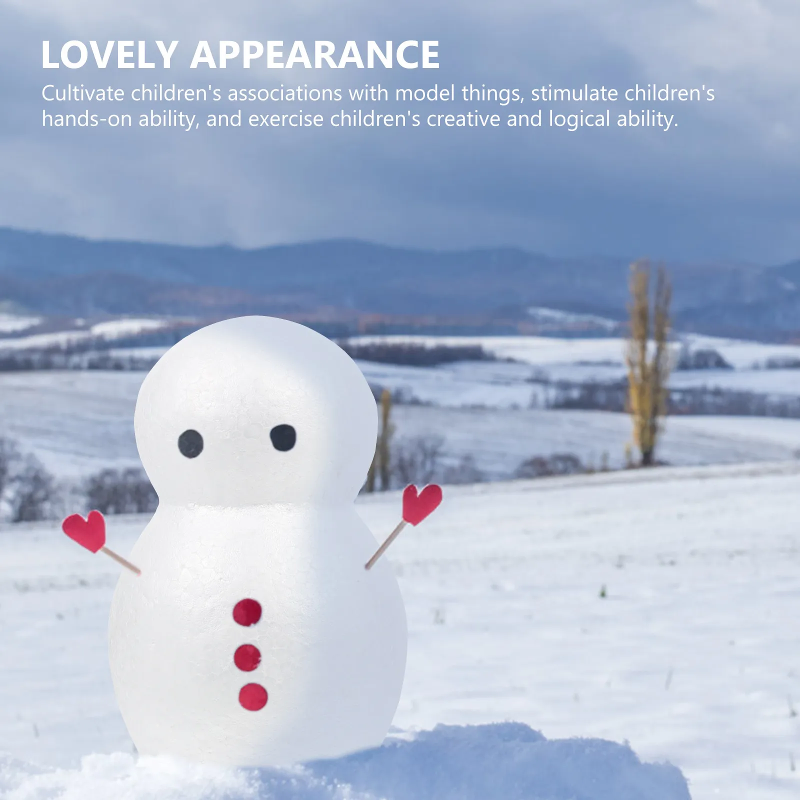 Christmas Snowman DIY Molds for Kids – White Frosted Snowman Craft Kit, Educational Hand-Eye Coordination Activity