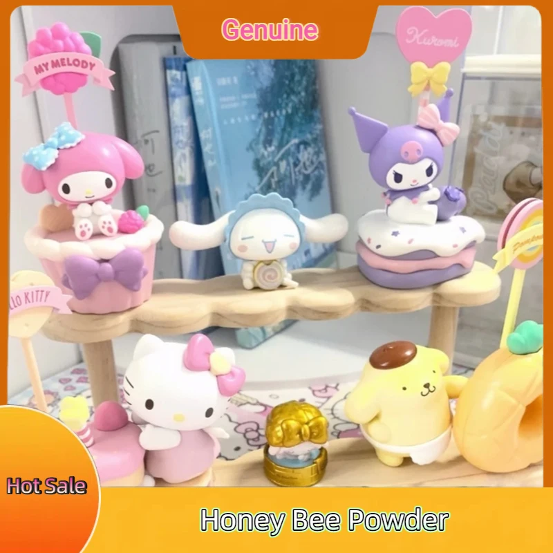 

Genuine Sanrio Dessert Series Blind Box Memo Pendant Desktop Doll Kuromi Melody Hello Kitty Handmade Girl Cute Customized Gift