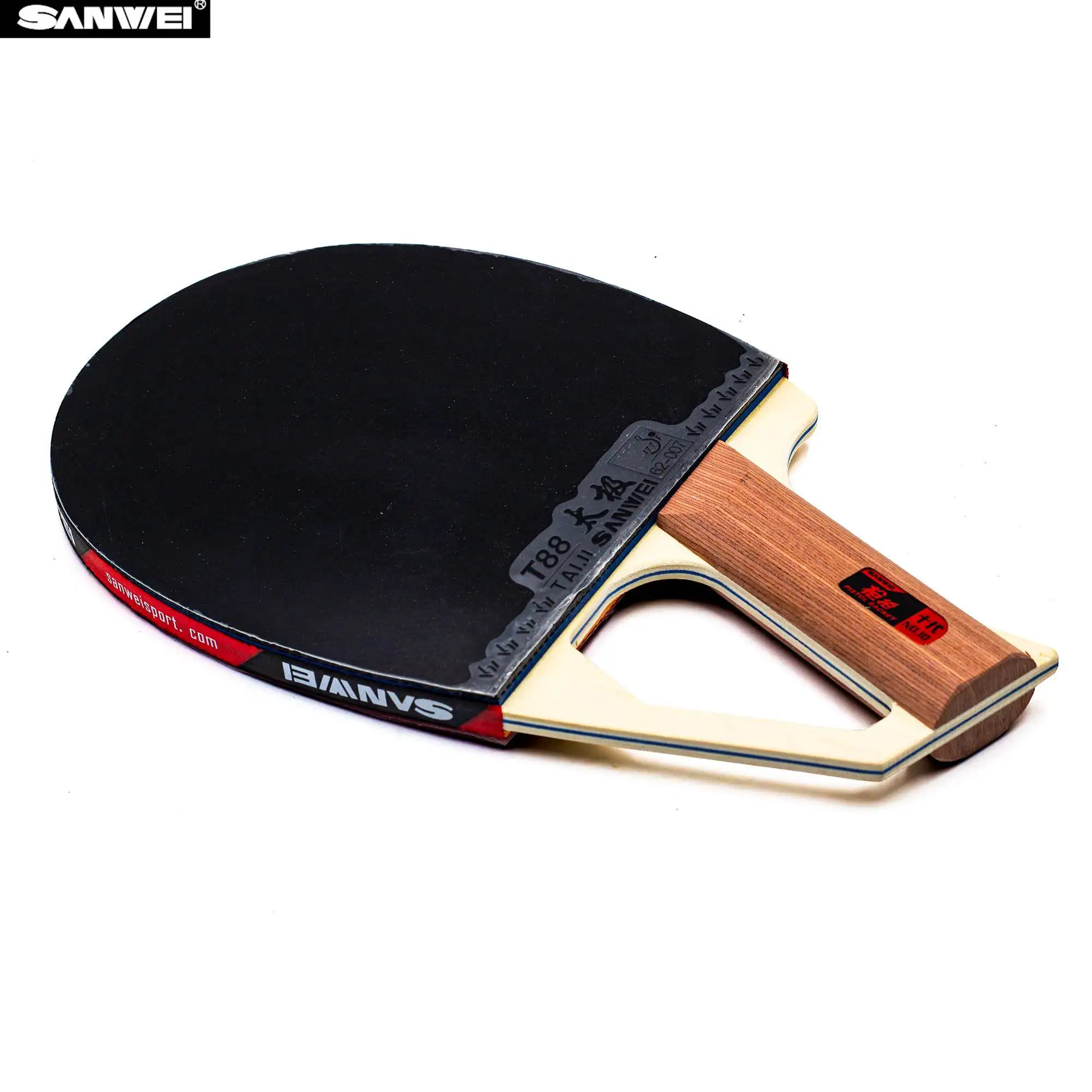 Sanwei 10th Pistol Racket Pre-Assemble Bat Sports Table Tennis Equipment for Competitive Play