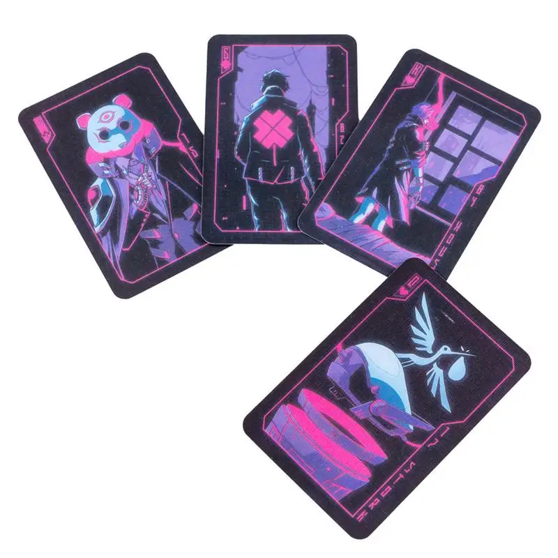 Tarot Cards Set Unique Black Violet Neon Moon Tarot 40-Card Tarot Fortune Telling Cards Tarot Decks Board Game Complete Set