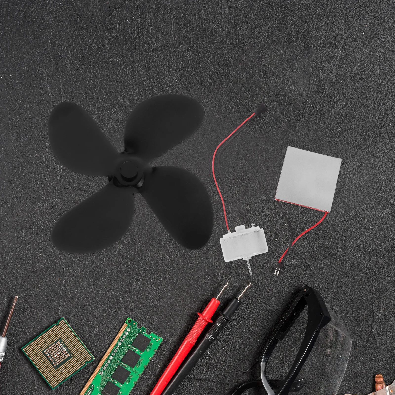 1 set 1 Set Wall Fireplace Fan Repair Kit Thermal Motor Replacement Blower Stove Fan Accessories Power Generation Sheets Heat