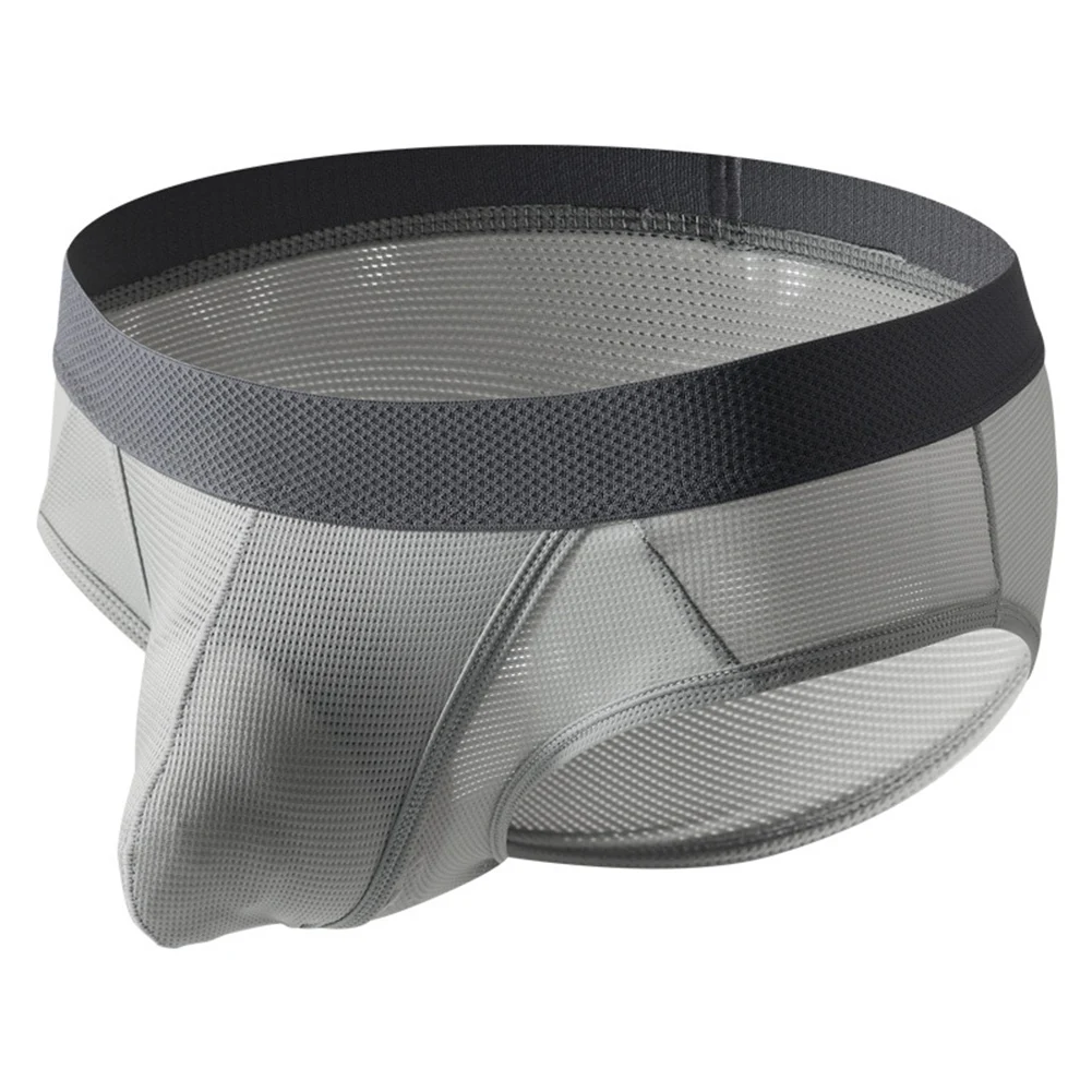 Men Ice Silk Briefs Open Bulge Pouch Underpants Underwear Breathable Lingerie Teenage Breathable Underpants Young Underwear Boys - Image 2