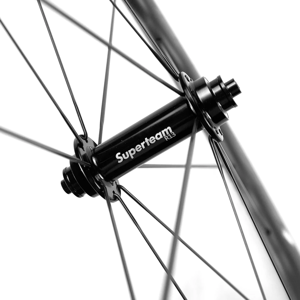 SUPERTEAM カーボンホイールセット チューブレス 50mm 新モデル 700C