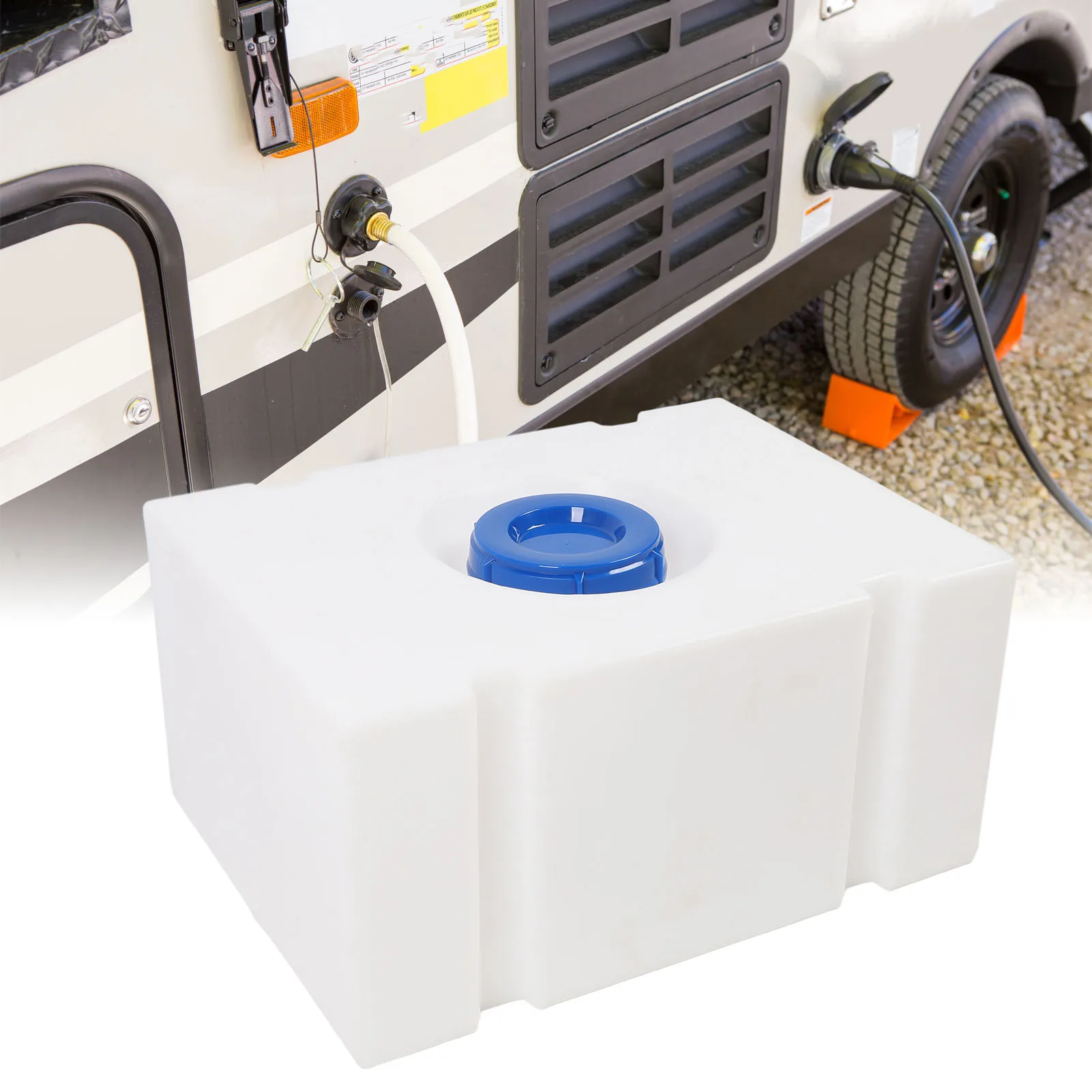 19.81 Gallons RV Water Holding Tank - Portable LLDPE Fresh Water Container with 130mm Inlet for RV,Trailer, Campers, Boat, Yacht view 2