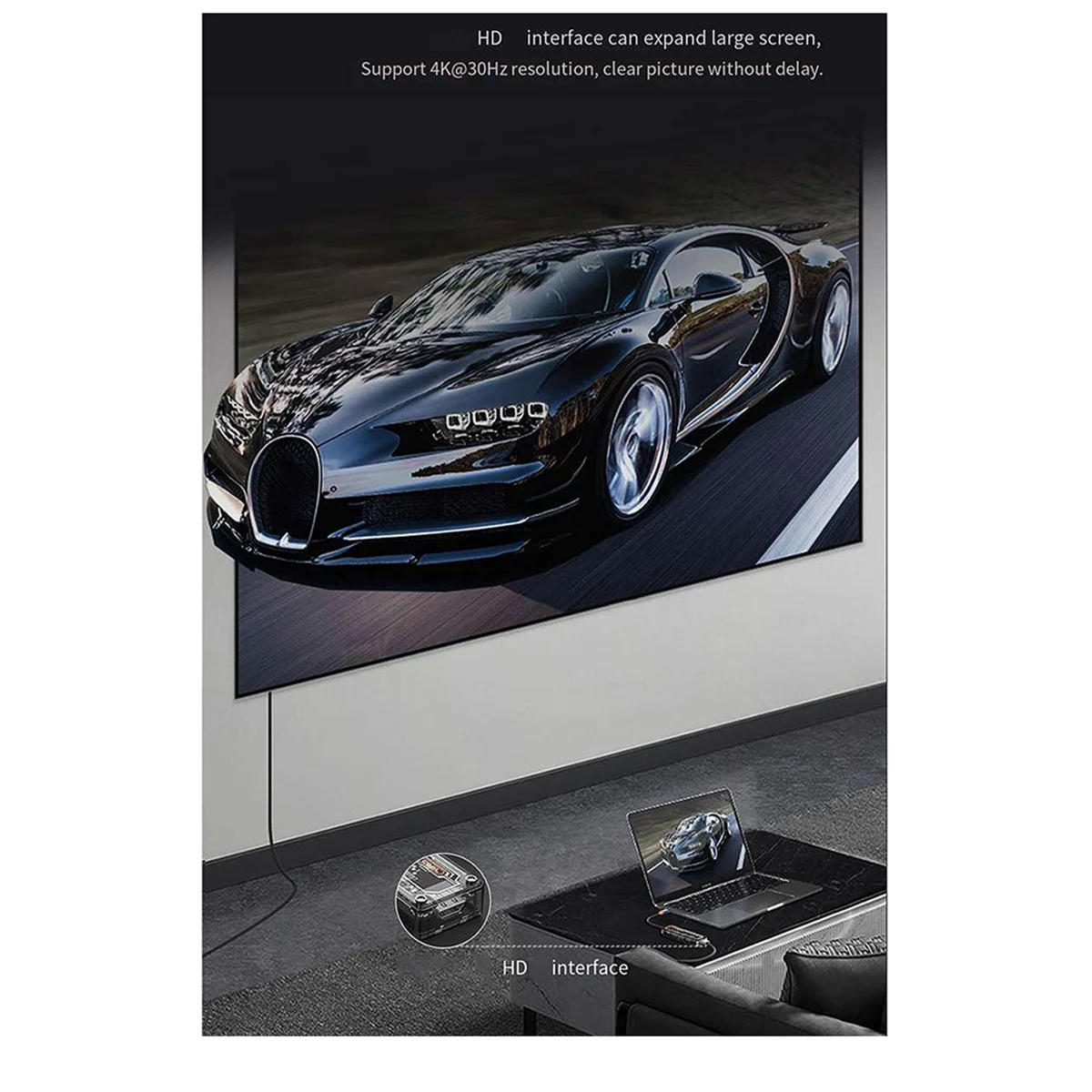 5 w 1 USB 3.0 Hub Stacja dokująca Adapter USB z USB2.0X2 USB3.0 PD100W USB-C 4K@30Hz do PC Laptop Telefon komórkowy