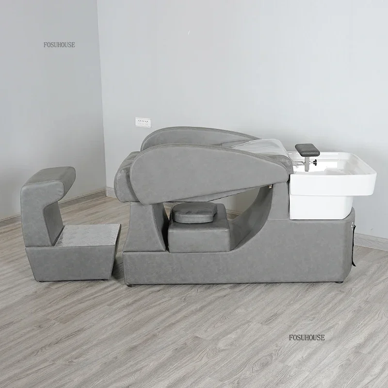 

Nordic Half Reclining Shampoo Chairs Hair Salon Barber Shop Special Head Treatment Bed Beauty Salon Thai Massage Washing Bed B