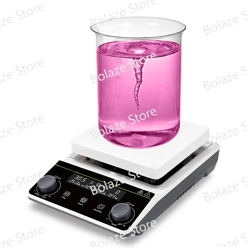 New plastic magnetic stirrer with preheated LCD hot plate, electric stirrer, laboratory mixer