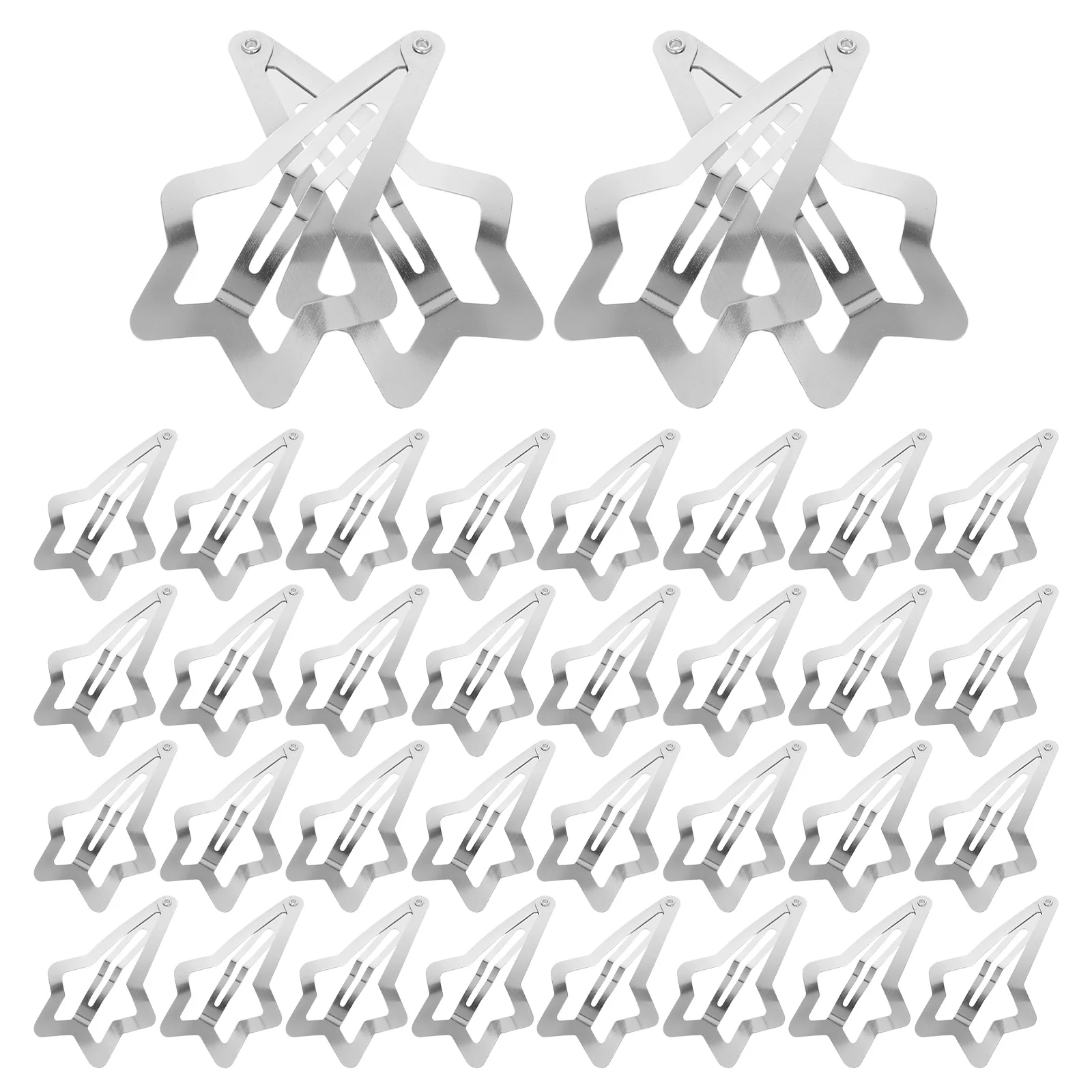 

50pcs Star Shaped Hair Clips for Women Styling Flat Barrettes Cool Kawaii Hair Accessories Novelty Pins Fixed Forehead