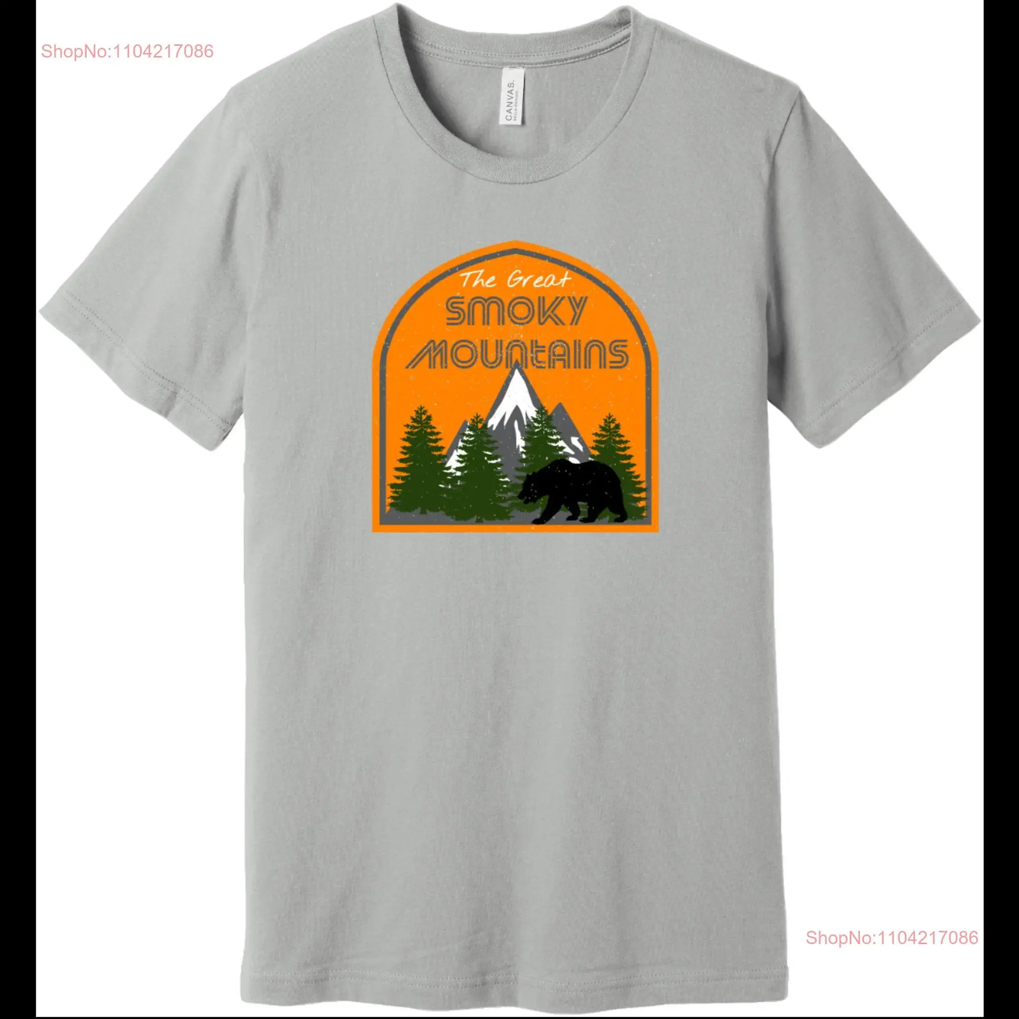 The Great Smoky Mountains T shirt long or short sleeves