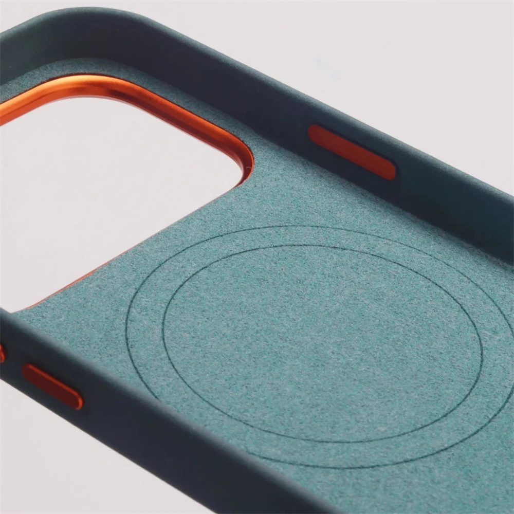 Luksusowe etui z teksturą skóry słonia z PU, kompatybilne z Magsafe, do iPhone 18 17 Pro Max Air 16 15 13 14, z metalowym obiektywem, magnetyczne, odporne na upadki. — zdjęcie produktu 5