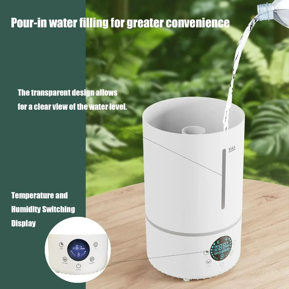 para plantas, nebulizador de répteis, 4L, modo tanque duplo e sondas duplas com configuração de umidade constante, tempo de execução de 35H, controle remoto, para Repti