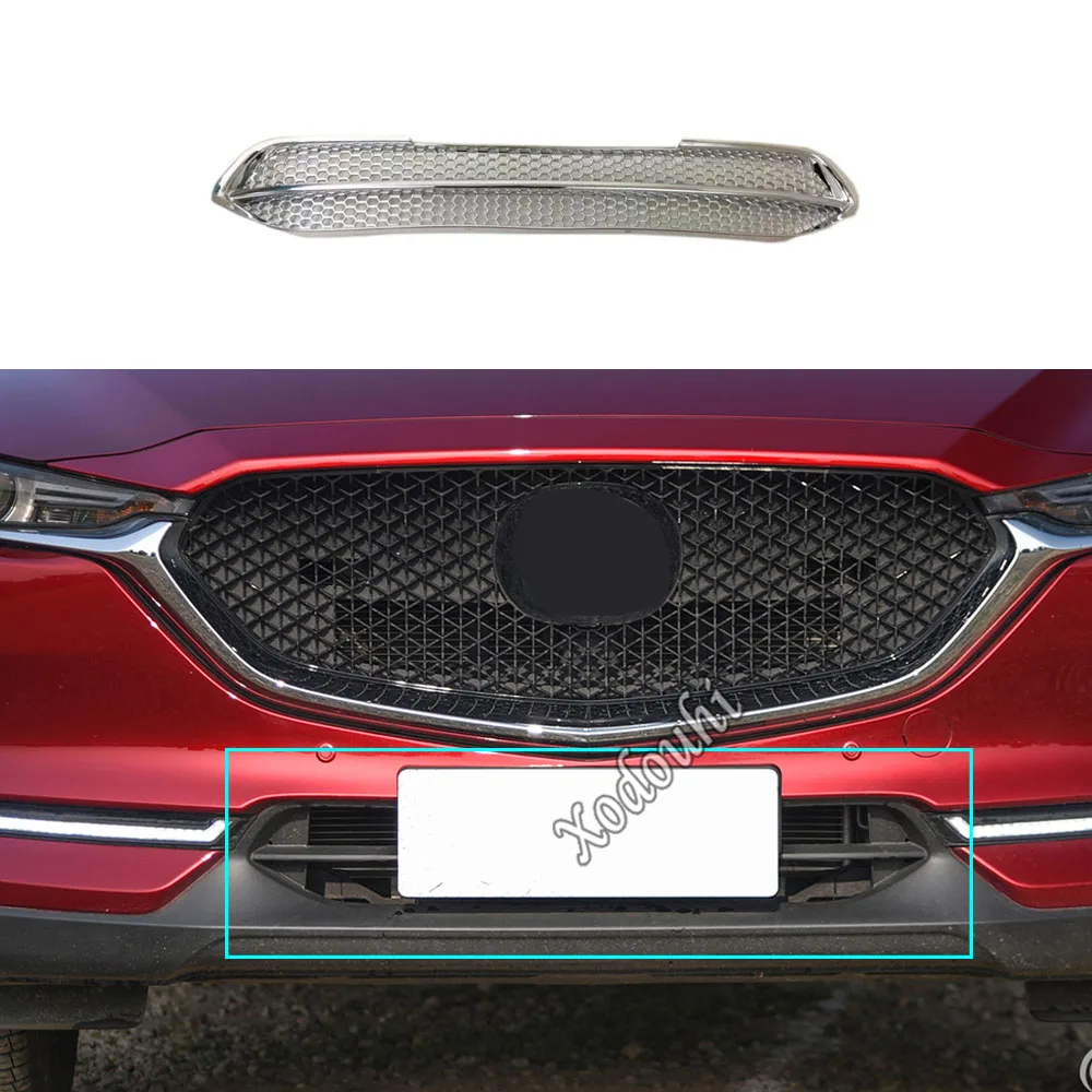 

Автомобильный детектор, Стайлинг, передняя решетка, решетка из АБС-пластика, хромированная бровь для Mazda CX-5 CX5 2-го поколения 2017 2018 2019 2020 2021 2022