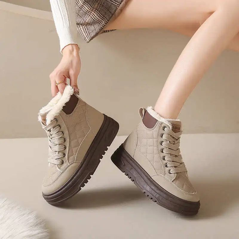 Fluff Hi Top Badminton Sneakers Woven Women Shoes Models Summer Spring Boots Large Size Sport New Collection Tenid Loufers