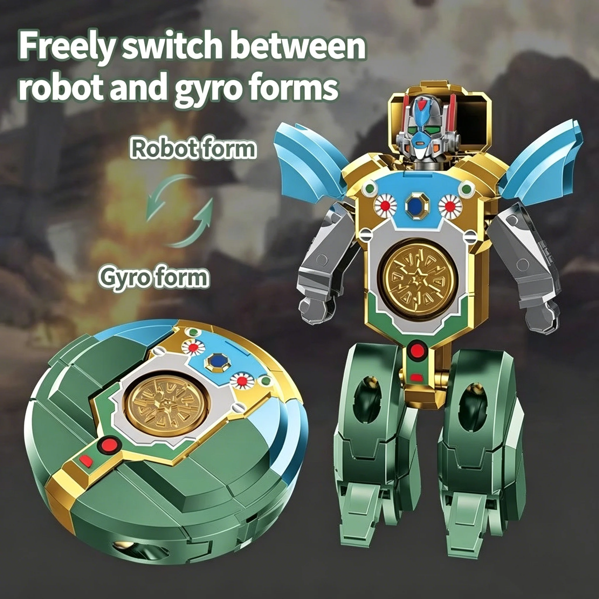 Fingerspitzen-Mechanisches Gyroskop: Kreatives DIY Mecha Panzer Transformierender Roboter – Lehrreiches und Stressabbauendes Spielzeug – Detail 2