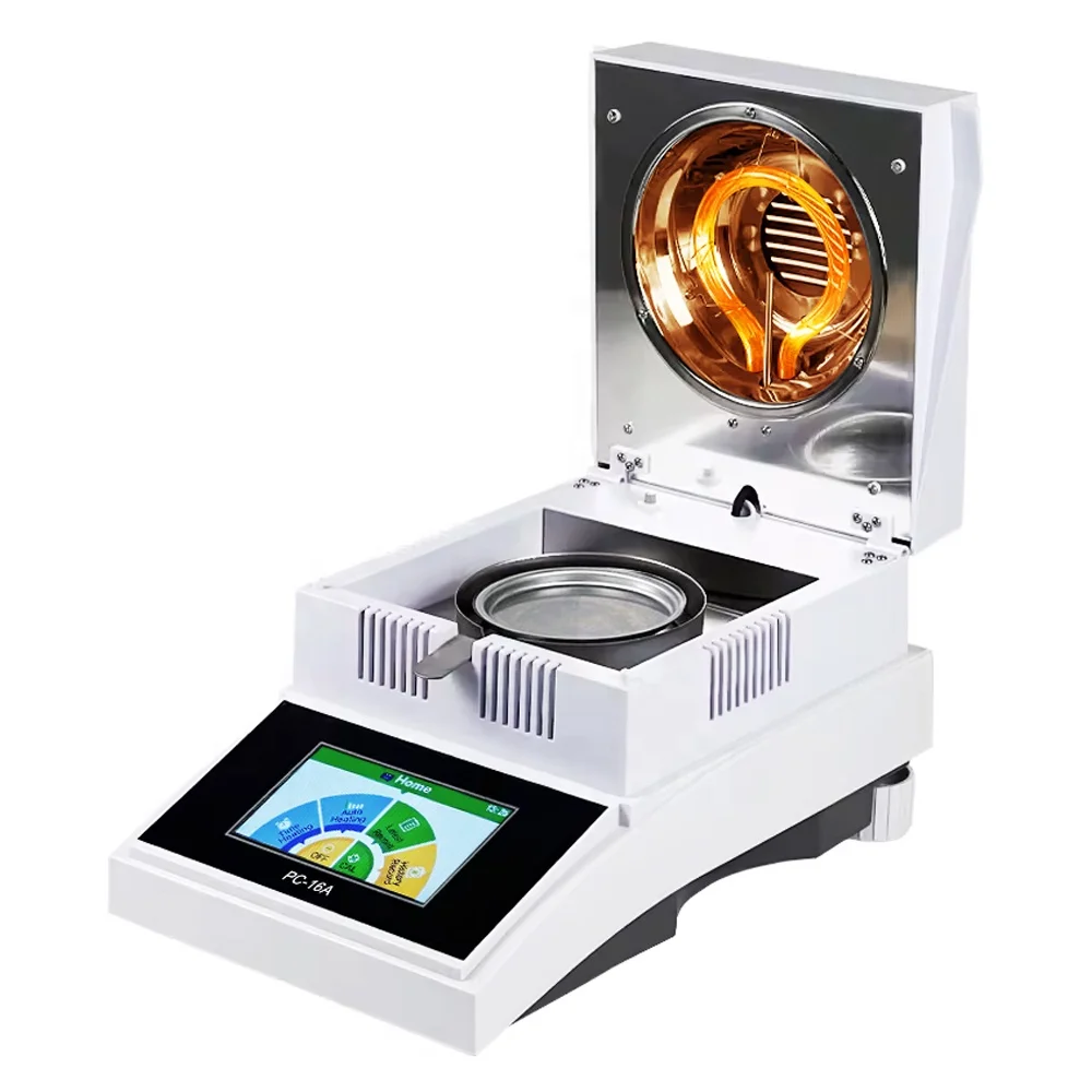 

Laboratory Equipment 50g/10mg Touch Screen Lab Halogen Grain Digital Moisture Balance Meter Tester Analyzer