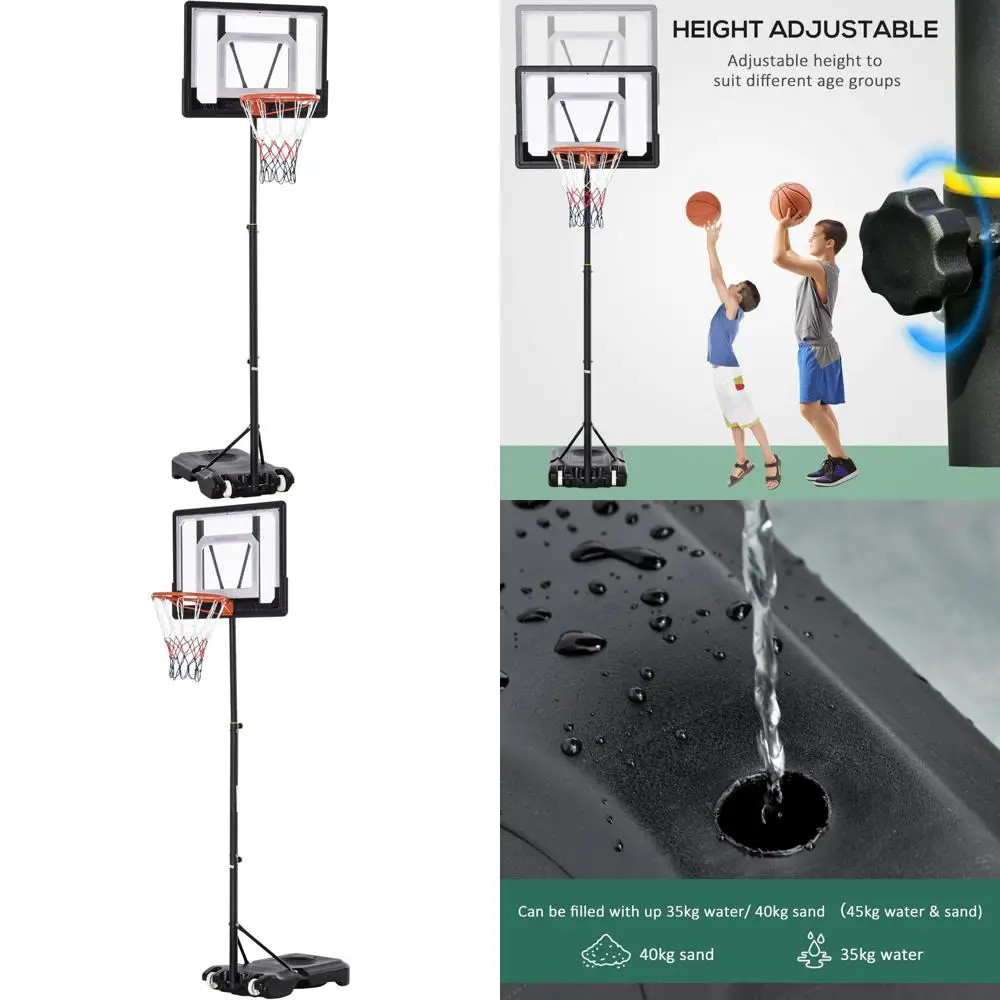 

Portable Adjustable Basketball Hoop for Maximum Entertainment, Suitable for Indoor and Outdoor Use, Durable with Stable Base