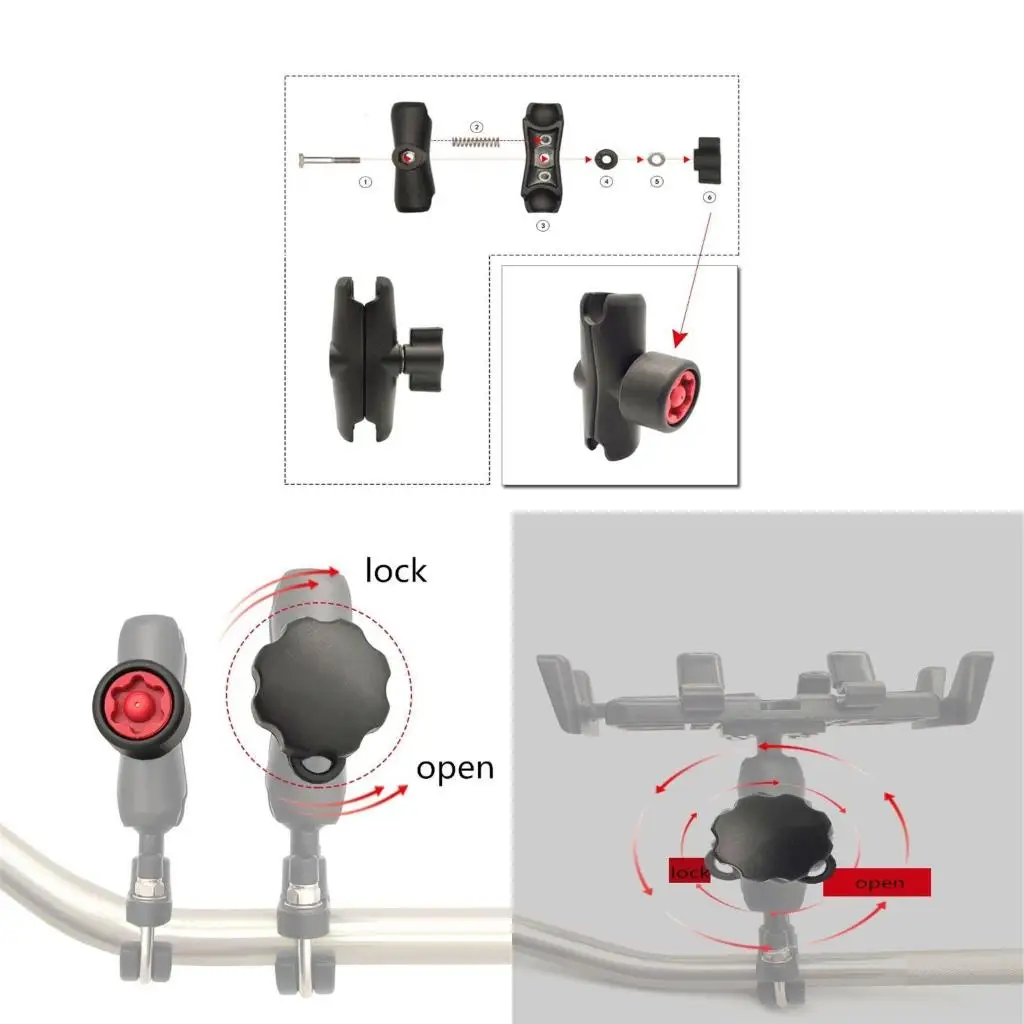 Mixed Combination Anti Theft Pin-Lock Security Knob and for Key Knob for Ram Mou
