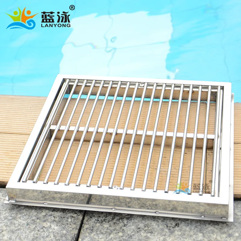 Stainless Steel Square Main Drain For Swimming Pool Water Park Outlet SP 1032