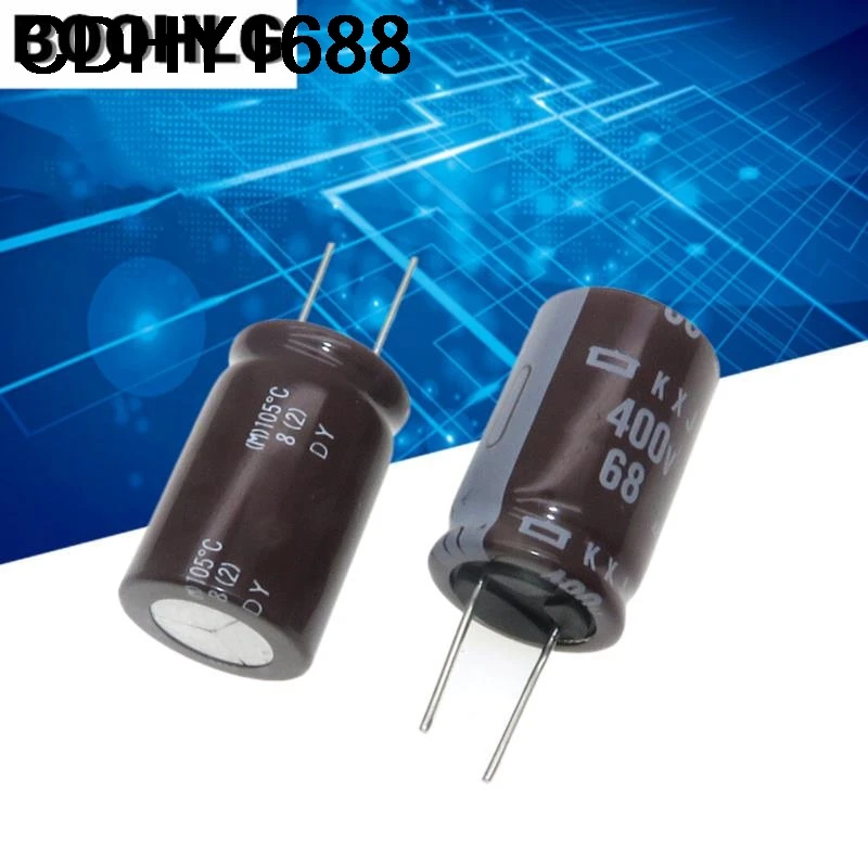 2 個のオリジナル KXJ 電解コンデンサ 400v 68uf 16x25 日本 CHEMI-CON 高周波と長寿命