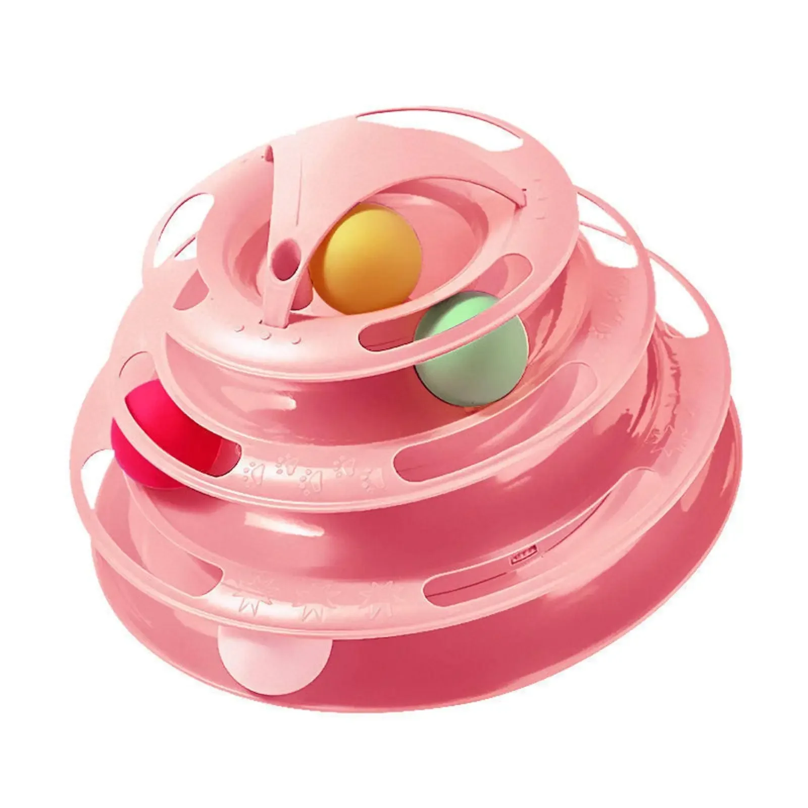 Turnable Toys 4 Levels for Cats Accessories Tower Tracks with Balls Cat Toy Interactive Intelligence Training with Fun Cat Stick