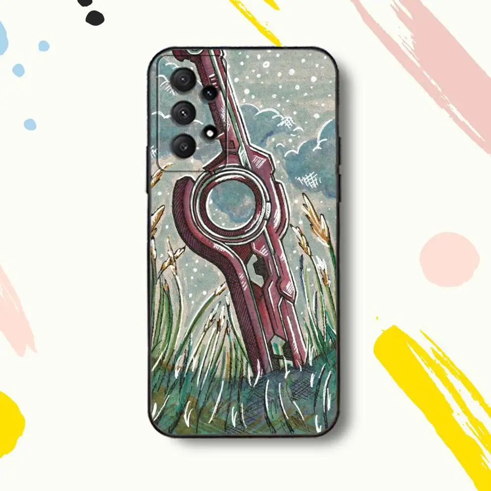 حافظة هاتف X-Xenoblade Chronicles لهاتف سامسونج جالاكسي A 80,72,73,91,53,22,51,52,5G,Plus,J,Note غطاء أسود ناعم