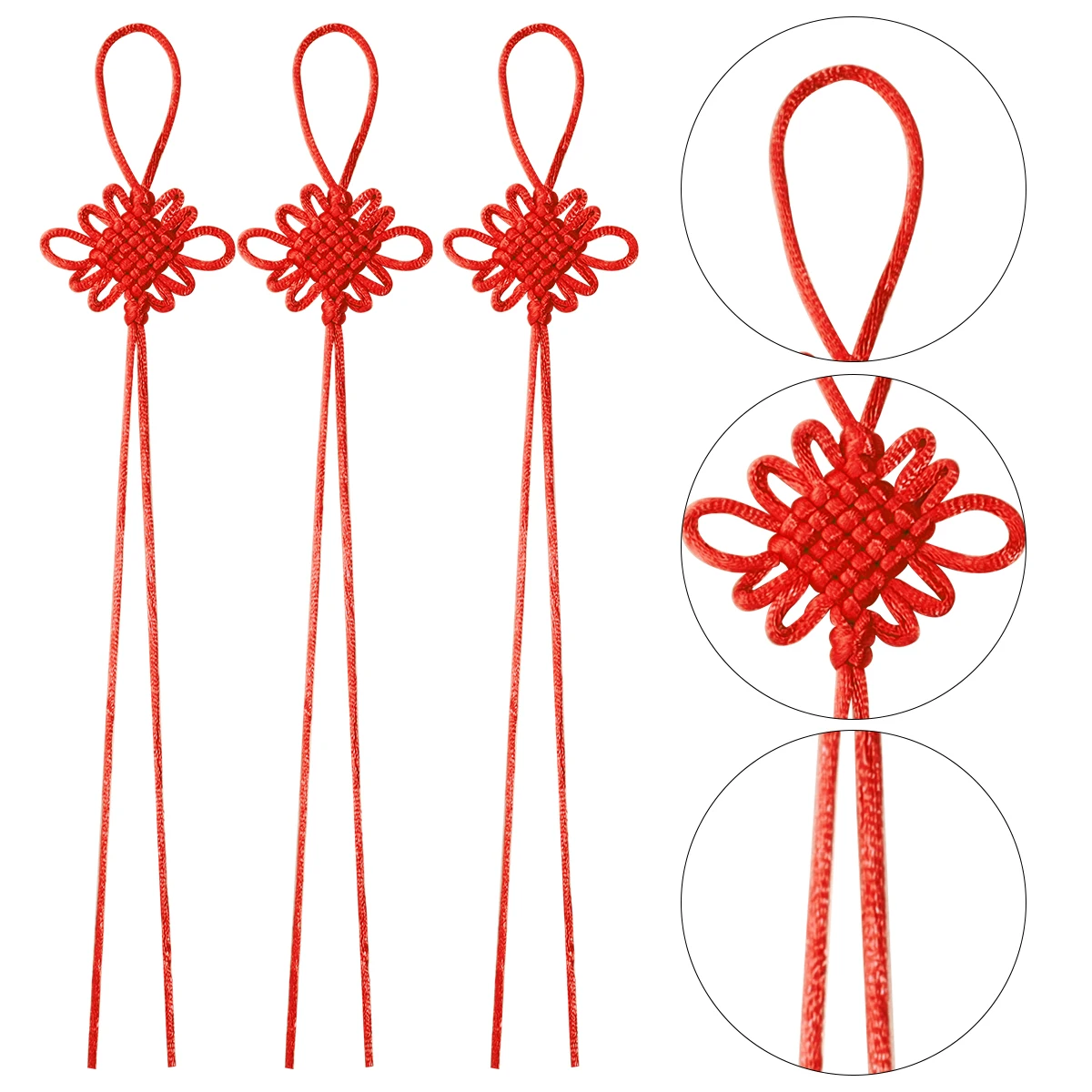 قلادة شرابة صينية لسلسلة المفاتيح ، نسج يدوي صيني ، صناعة مجوهرات للحفلات ، ملحقات اللوازم ، 10 في الكثير