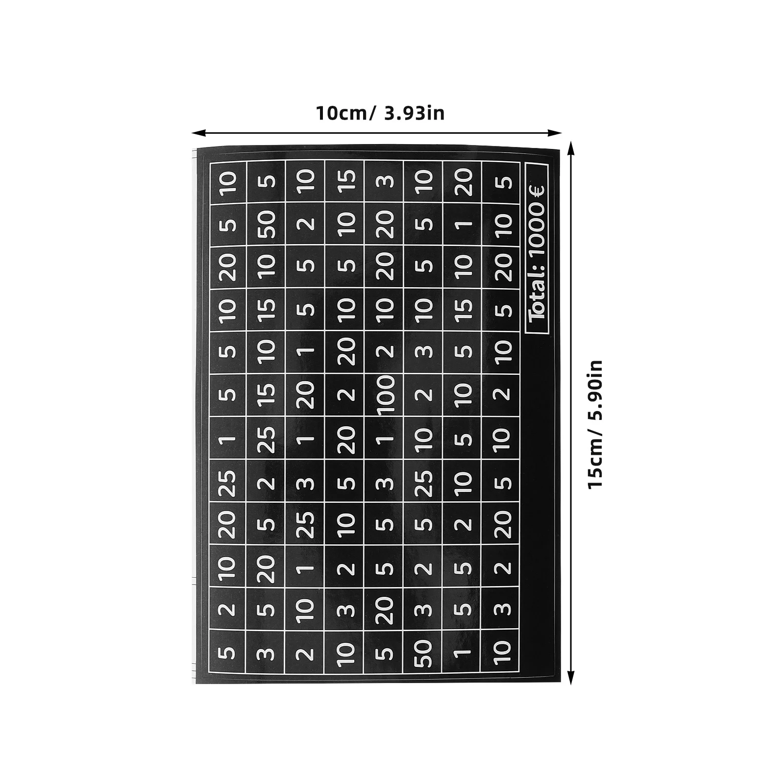 50Pcs Money Saving Challenge Stickers Coin Box Euro Digital Number Charts for Savings Jar Cash Budget Tracker Labels