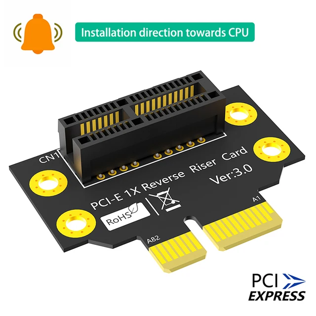 32mm PCIE X1 3.0 90-stopniowa karta rozszerzająca męska na żeńską PCI Express 1X do 1X Adapter karty rozszerzającej do serwera 1U