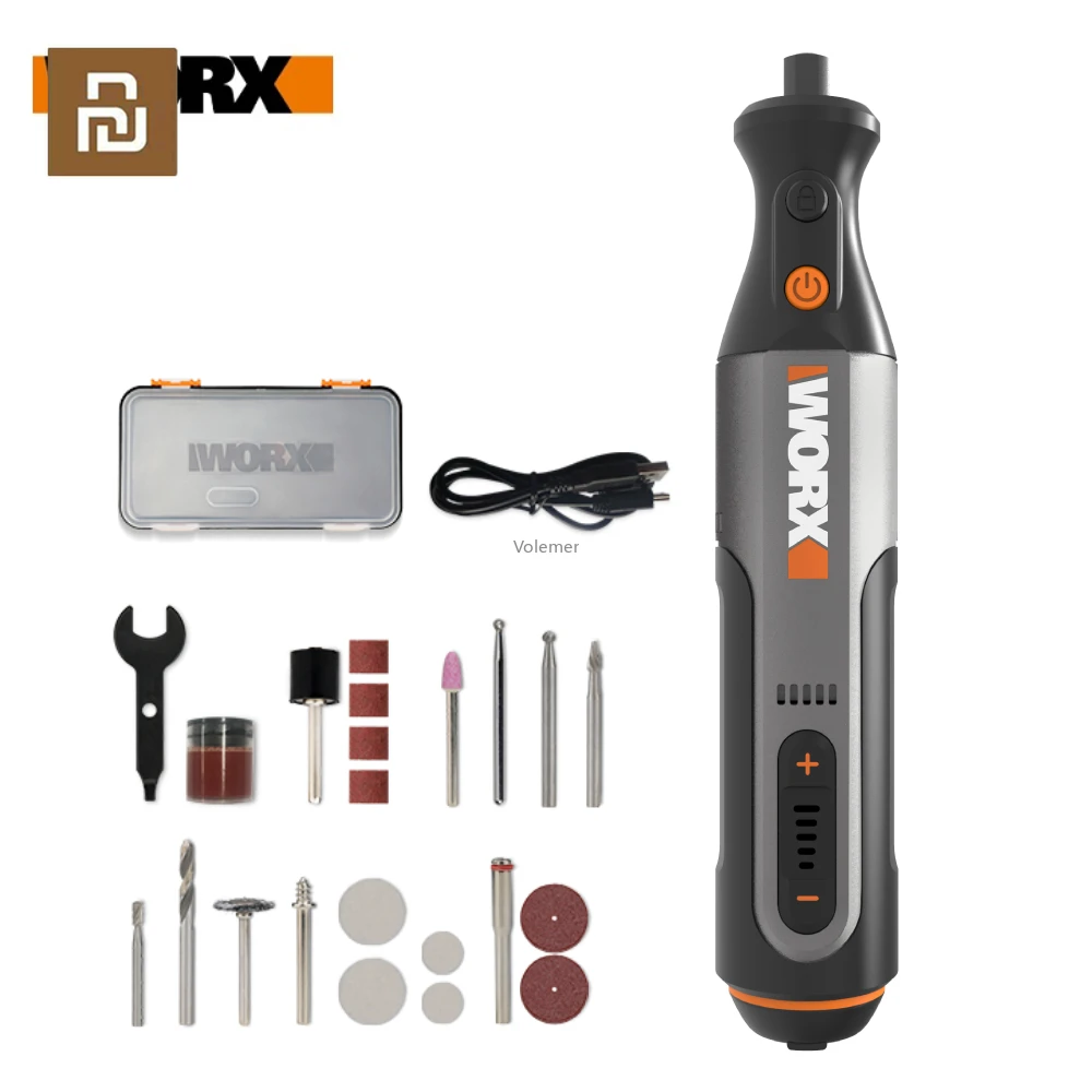 Xiaomi Worx 4V/8V Rotary Tool USB Charger WX106/WX750 Cordless Mini Engraving Grinding Polishing Variable Speed Power Tools+ACC