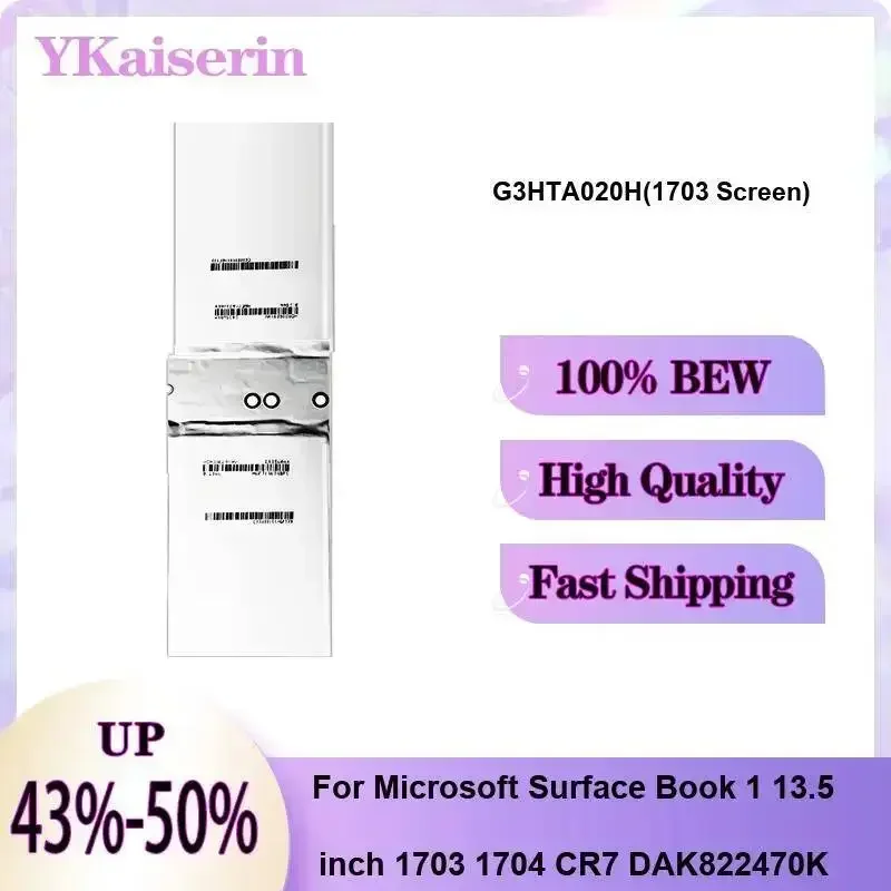 

Аккумулятор для планшета Microsoft Surface Book 1 13.5 дюймов 1703 1704 CR7 DAK822470K G3HTA020H 1703, высококачественный, 2387 мАч
