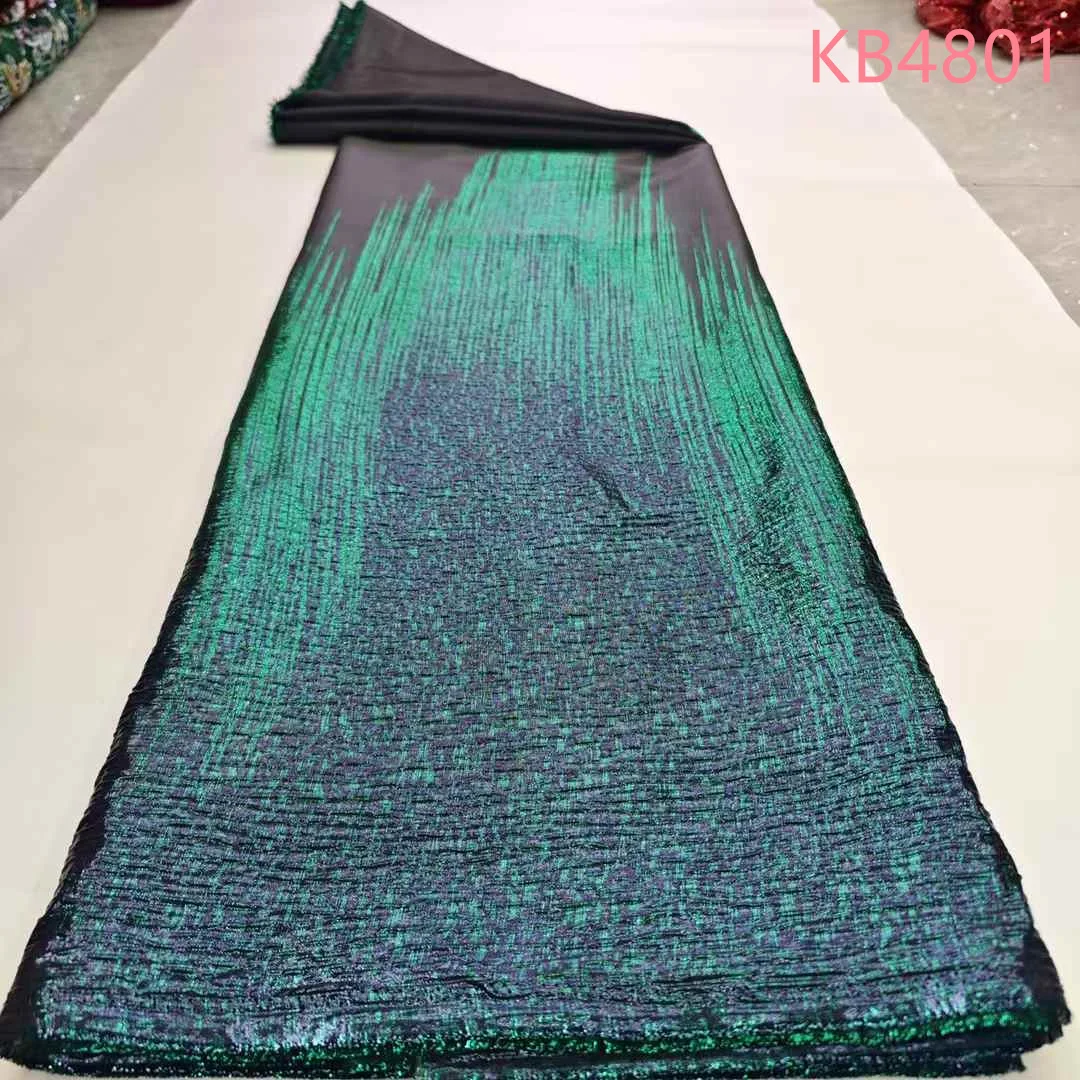 

Nigerian Organza Tulle Lace African Fabric Lace High Quality 2025 Sequins Lace Fabric Jacquard Brocade Fabric For Sewing KB4801