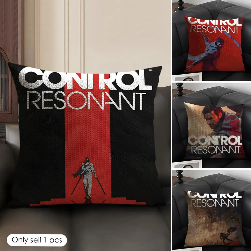 New Video Game C-Control Resonant Cushion Cover Organic Linen Square Pillow Case Durable Non-Allergenic And Kind To Skin