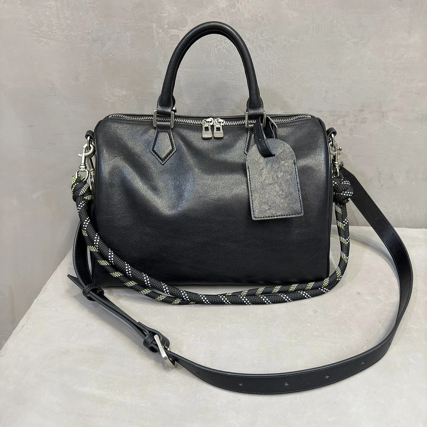 Mendy Boston Bags Crossbody Bag Handbag Top-handle Bags Genuine Leather Cowhide Soft Large Capacity Women's Designer Luxury