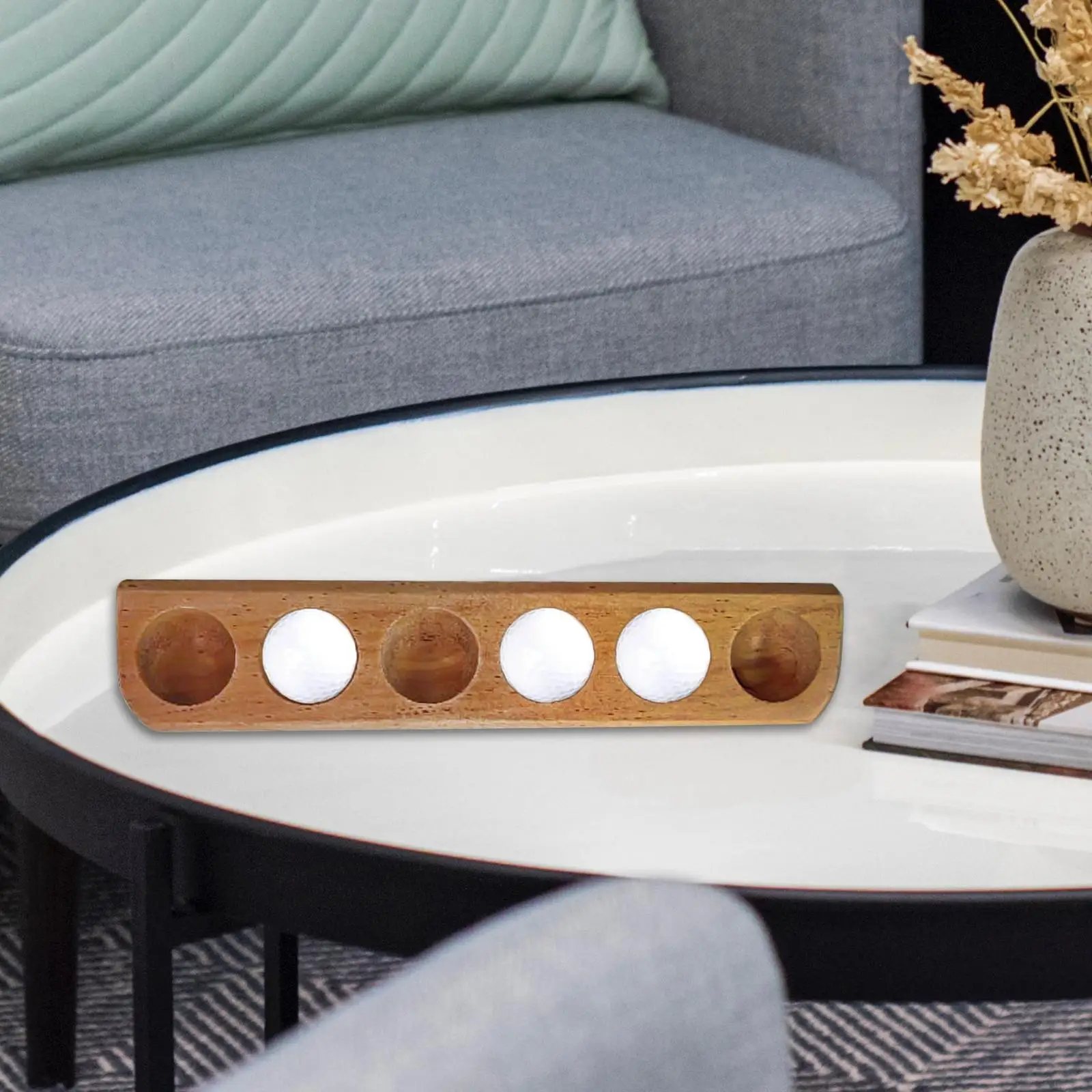 

Golf Ball Display Case Wood Wall Mount and Tabletop for Desk Home Countertop