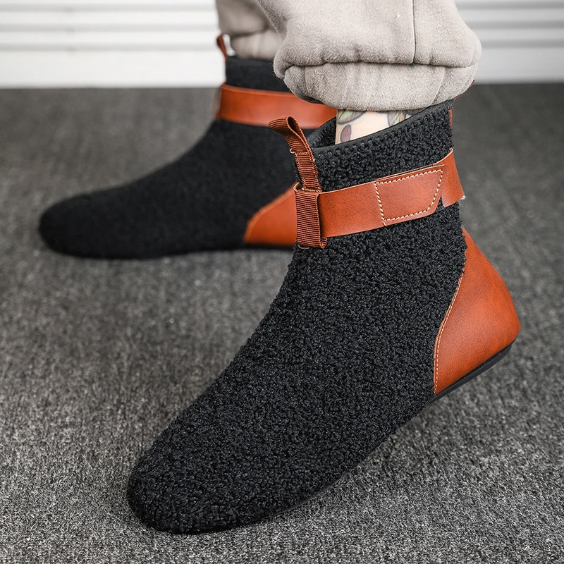 MAEDEF Men Shoes Warm Boots Men's Slippers Thin Bottom Soft Non-slip Man Casual Shoes Comfortable Home Indoor Slippers Man Shoes