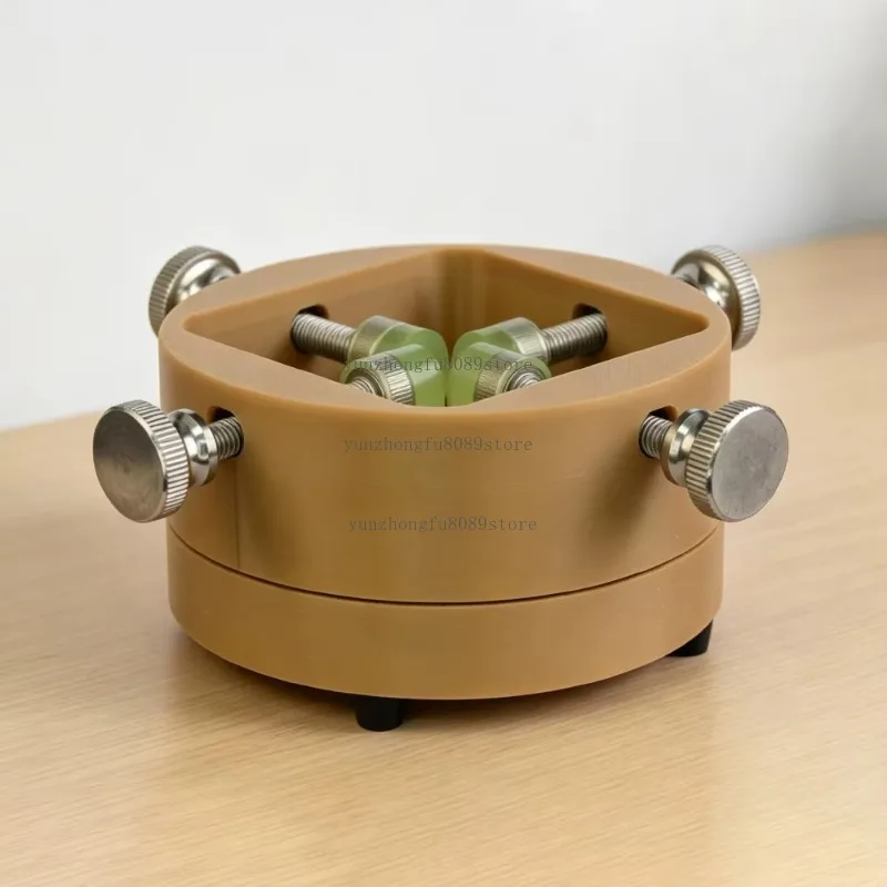 4-Axis Integrated Seal Engraving Rotary Vise – 360° Rotating Stamp Holder Clamp for Stones (8–50mm)
