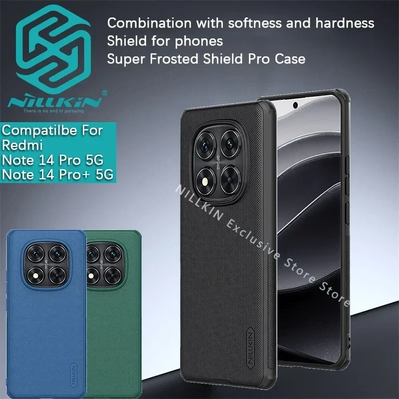 Nillkin para Redmi Note 14 Pro Plus/Note 14 Pro +/Note 14 Pro 5G Super Frosted Shield Pro carcasa dura funda protectora de plástico para teléfono