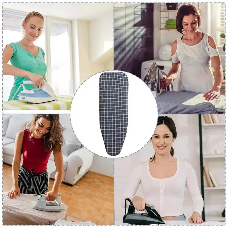 Thickened Ironing Board Cover Long Lasting Effective Cloth Large Canvas Ironing Board With Elastic Edge Stain Resistance Cover