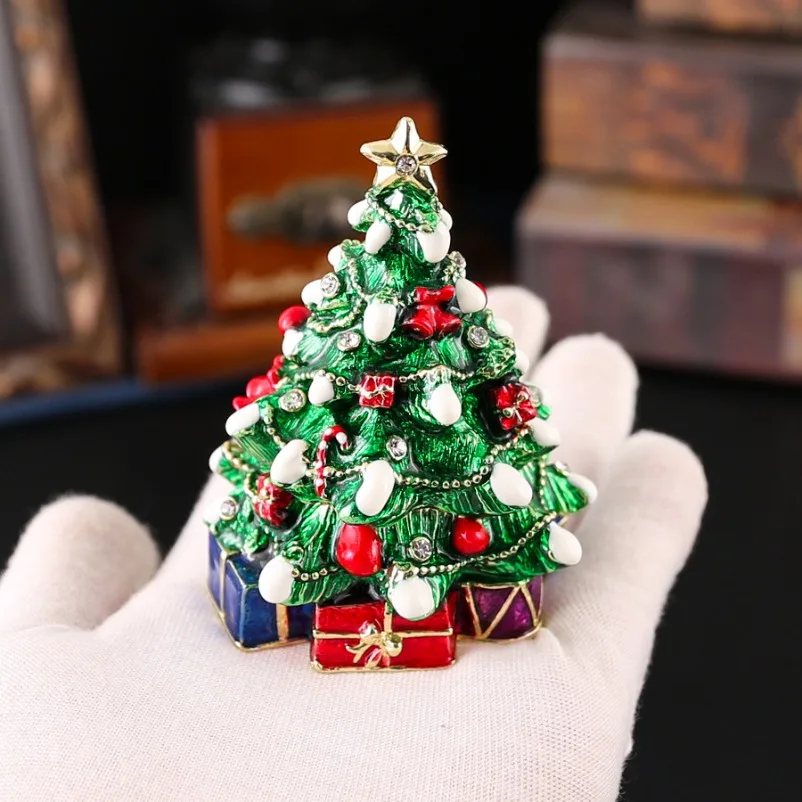 Christmas Gift Metal Handicraft Decorative Box Jewelry Box Creative Ornament