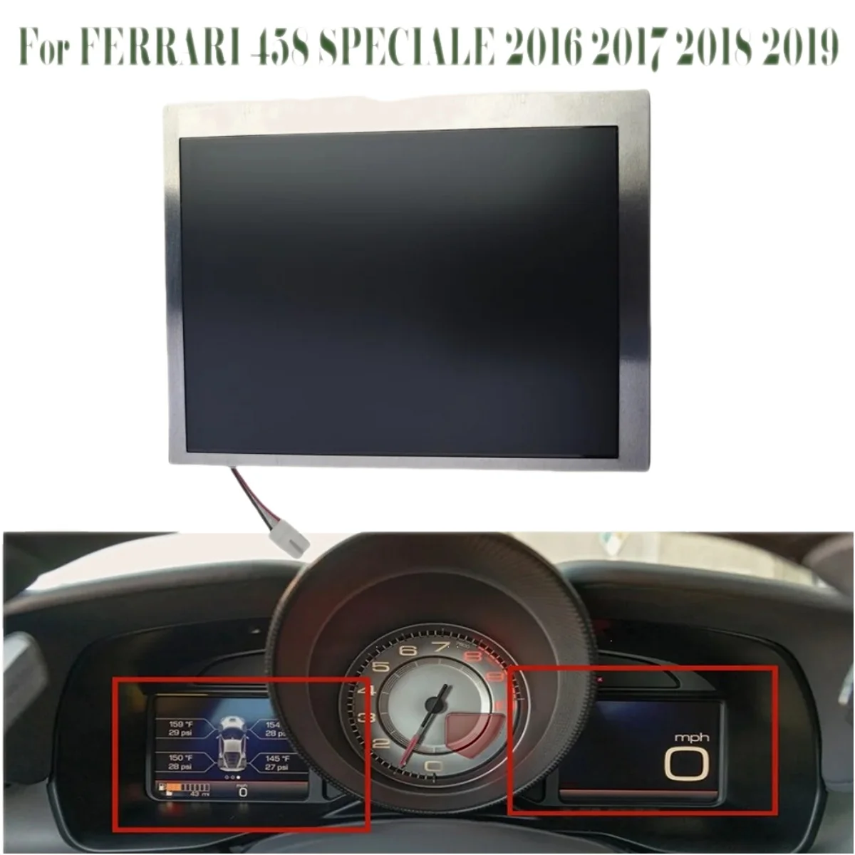 PD050VL1-71 5inch LCD Display Screen For FERRARI 458 SPECIALE 2016 2017 2018 2019 Car Instrument Cluster Dashboard Speedometer