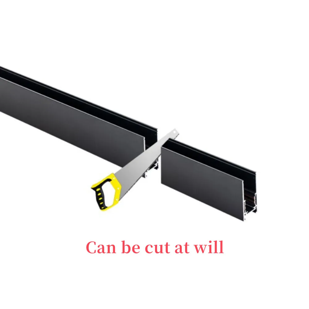 Modern Magnetic Track Light Embedded LED Spotlight Three Color Variable Light Living Room Without Main Lighting Grille Light Ser