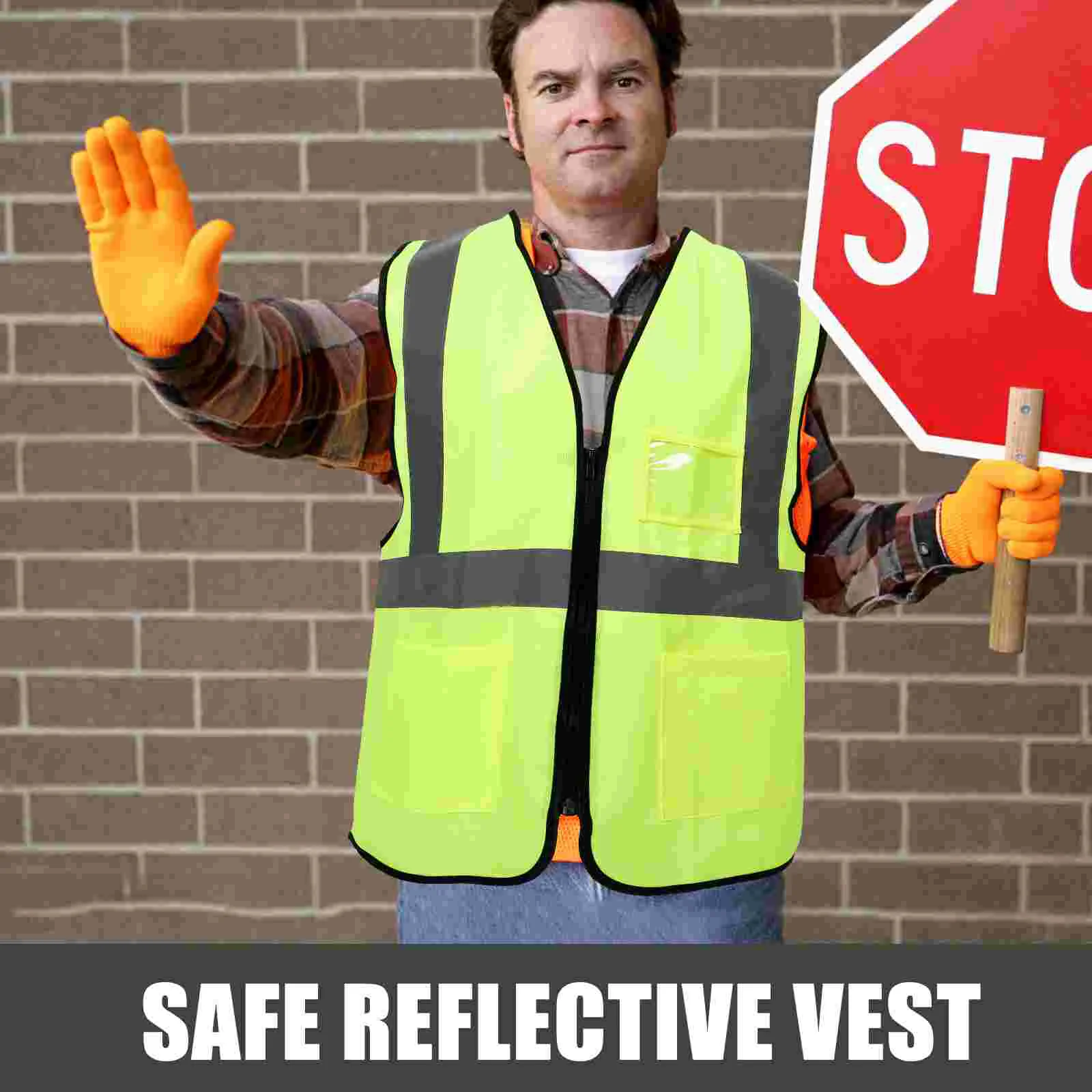 Printable Reflective Outdoor Workout Vesting Men and Women Vest Polyester Construction Work