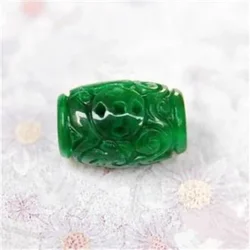 Chinese Green Jade Carving Beads Pendant Bracelet Natural Necklace Charm Jewellery Fashion Amulet Gifts Men Women