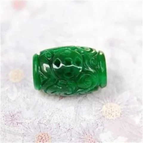 Chiński zielony nefrytowa rzeźba naszyjnik z koralików bransoletka naturalny naszyjnik z amuletem biżuteria moda Amulet prezenty mężczyźni kobiety