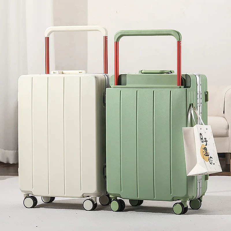 

Aluminum Frame Luggage Wide Handle Travel Suitcase Large Capacity Storage Multilevel Adjustable Telescopic Rod for Business Trip