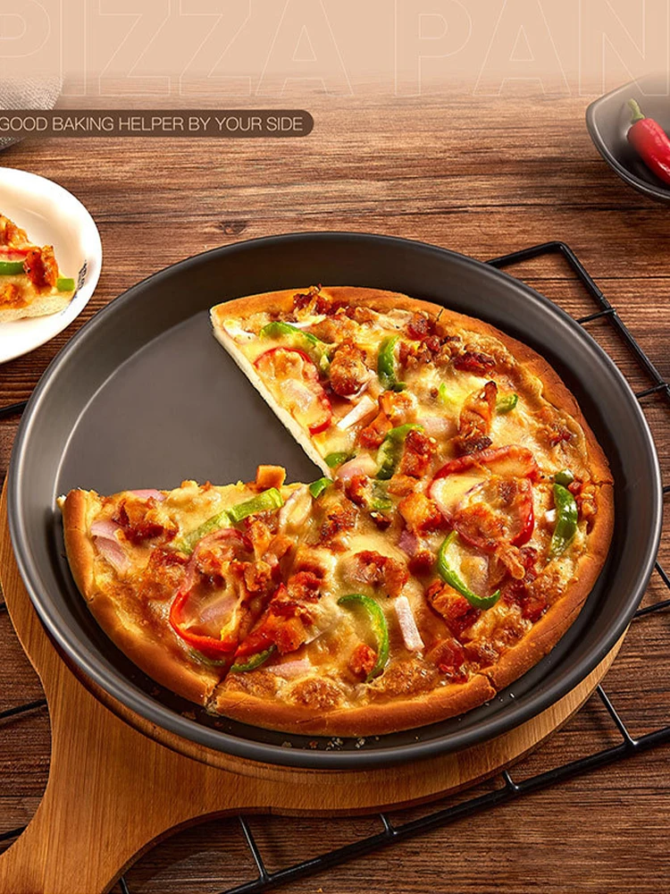 Onilini-artén para Pizza de 12 pulgadas, bandeja para Pizza antiadherente anodizada dura, 12 "de largo x 12", sartenes para Pizza de aleación de aluminio, accesorios para Pizza