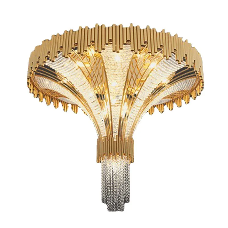 

Postmodern stair lamp, long chandelier, duplex living room