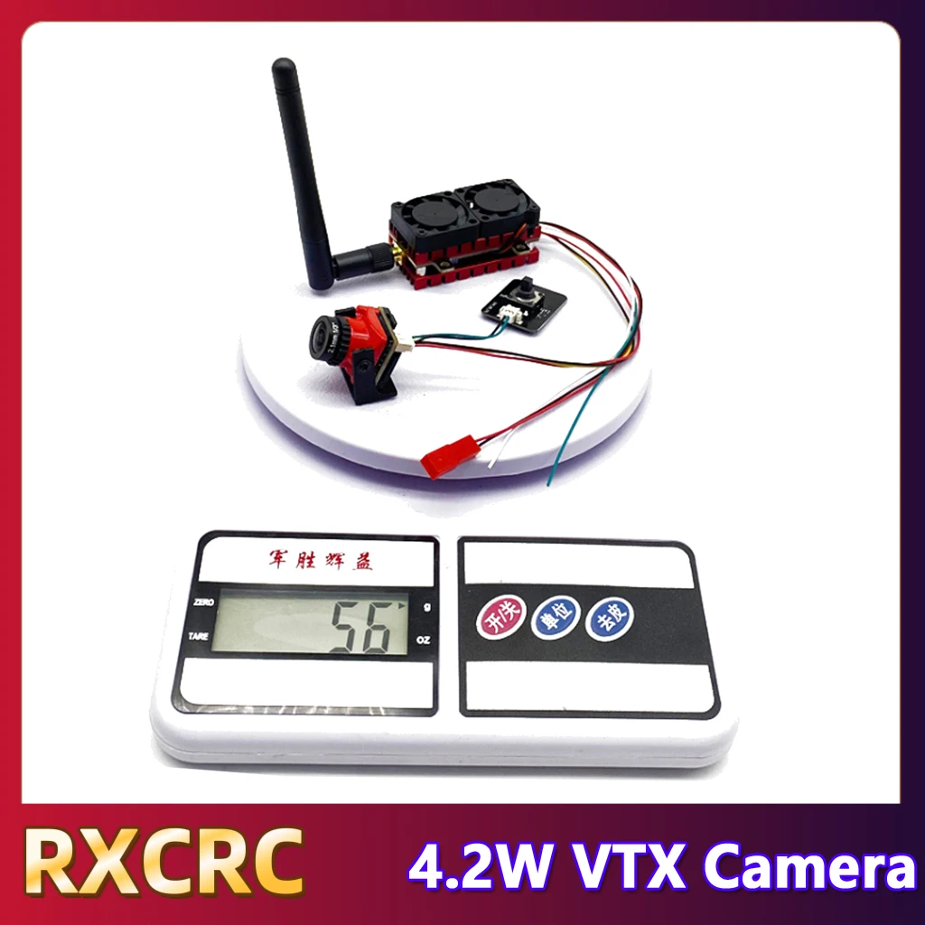 RXCRC 5.8G 48CH 4.2W 고출력 VTX 송신기 아날로그 비디오 CMOS 1200TVL 카메라 2.1mm RC FPV 장거리 고정익 드론용